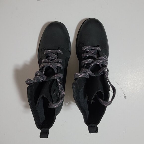 NEW Sorel Evie II NW Lace Up Boots Womens 10 Black Casual Outdoors Rugged - Picture 4 of 9